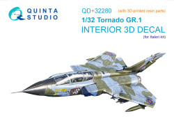 Tornado Gr.1 3D-Printed & coloured Interior on decal paper (Italeri) (with 3D-printed resin parts)