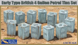Early Type British 4 Gallon Petrol Tins Set