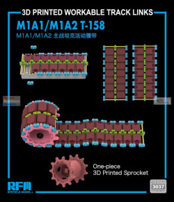 3D Printed work. tracks T-158 w/One-piece Sprocket