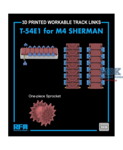 3D Printed work. tracks T-54E1 w/One-pc. Sprocket