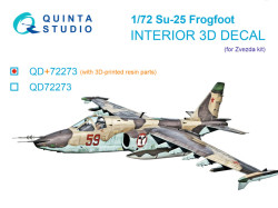 Su-25 3D-Printed & coloured Interior on decal paper (Zvezda)  (with 3D-printed resin parts)