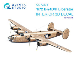 B-24D/B-24H Liberator 3D-Printed & coloured Interior on decal paper (Airfix)