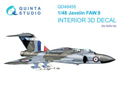 Javelin FAW.9 3D-Printed & coloured Interior on decal paper (Airfix)