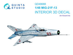 MiG-21F-13 3D-Printed & coloured Interior on decal paper (Eduard)