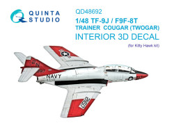 TF-9J/F9F-8T Twin Cougar/Twogar 3D-Printed & coloured Interior on decal paper (Kitty Hawk)