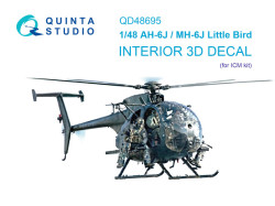 AH-6J/MH-6J Little Bird 3D-Printed & coloured Interior on decal paper (ICM)