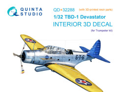 TBD-1 Devastator 3D-Printed & coloured Interior on decal paper (Trumpeter) (with 3D-printed resin pa