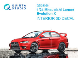 Mitsubishi Lancer Evolution X 3D-Printed & coloured Interior on decal paper (Aoshima)