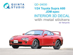 Toyota Supra A80 JDM-spec 3D-Printed & coloured Interior on decal paper (Tamiya) (with metal sticker