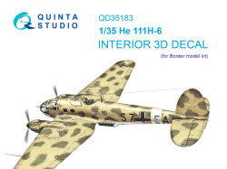 He 111H-6 3D-Printed & coloured Interior on decal paper (Border Model)
