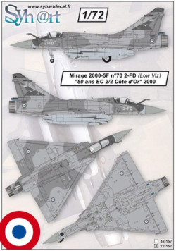 Mirage 2000-5F n°70 2-FD (Low viz) "50 years EC 2/2 Côte d'Or" 2000