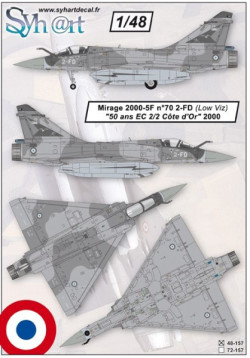Mirage 2000-5F n°70 2-FD (Low viz) "50 years EC 2/2 Côte d'Or" 2000
