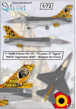 F-16AM Falcon FA-101 "75 years 31 Tigers - Tigermeet 2026" Belgian Air Force