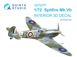 Spitfire Mk.Vb 3D-Printed & coloured Interior on decal paper (Eduard)