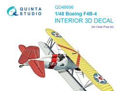 Boeing F4B-4 3D-Printed & coloured Interior on decal paper (Clear Prop)