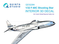 F-80C Shooting Star 3D-Printed & coloured Interior on decal paper (Czech Model/Special Hobby)