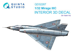 Dassault Mirage IIIC 3D-Printed & coloured Interior on decal paper (Italeri)