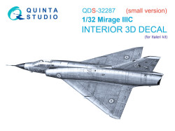 Dassault Mirage IIIC 3D-Printed & coloured Interior on decal paper (Italeri) (Small version)