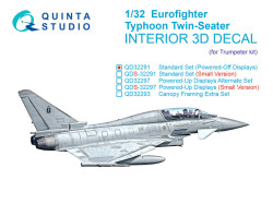 Eurofighter Typhoon Twin-seater EF-2000B/2000T 3D-Printed & coloured Interior on decal paper (Trumpe