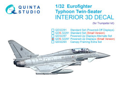 Eurofighter Typhoon Twin-seater (Powered-up Displays) 3D-Printed & coloured Interior on decal paper 