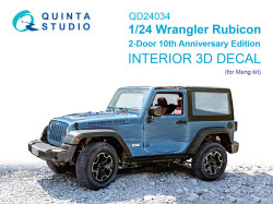 Jeep Wrangler Rubicon 2-Door 10th Anniversary Edition 3D-Printed & coloured Interior on decal paper 