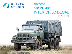 ZIL-131 3D-Printed & coloured Interior on decal paper (Zvezda)