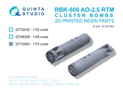 RBK-500 AO-2.5 RTM Cluster Bombs, 2 pcs (for all kits)