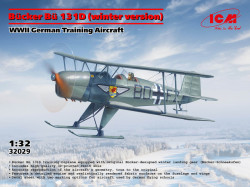 Bücker Bü 131D (winter version), WWII German Training Aircraft
