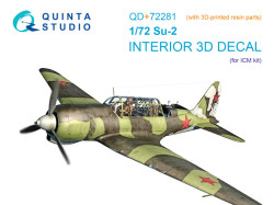 Su-2 3D-Printed & coloured Interior on decal paper (ICM) (with 3D-printed resin parts)