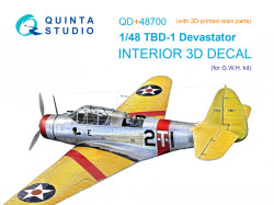 TBD-1 Devastator 3D-Printed & coloured Interior on decal paper (GWH) (with 3D-printed resin parts)