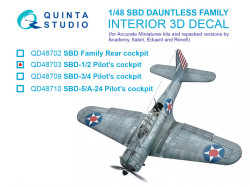 SBD-1/SBD-2 Dauntless Pilots cockpit 3D-Printed & coloured Interior on decal paper (Accurate Min