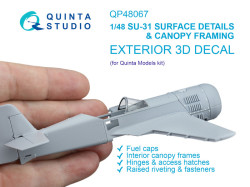 Su-31 Surface Details & Canopy Framing (Quinta Models)