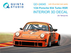 Porsche 934 Turbo RSR 3D-Printed & coloured Interior on decal paper (Tamiya) (with 3D-printed resin 