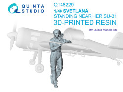 Svetlana stending near SU-31 (Quinta Models)