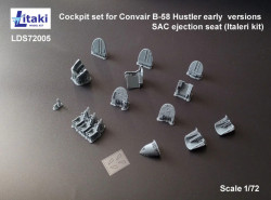 cockpit set for Convair B-58 Hustler EARLY versions SAC ejection seat (Italeri kit)