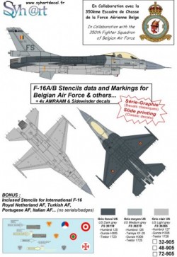 F-16 Stencils + AMRAAM & AIM-9 Markings