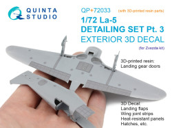 La-5 Detailing Set Pt.3: Landing gear doors, Flaps cover, hatches and panels (Zvezda) (with 3D-print