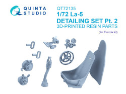 La-5 Detailing Set Pt.2. Cockpit parts: Pilots seat and Armor plate, Control stick, Gunsight, T