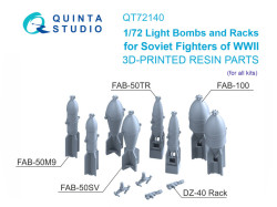 FAB-100 and FAB-50 family bombs, DZ-40 racks for fighters of the Red Army, WWII (all kits)