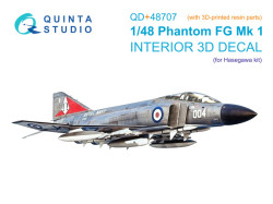 F-4K Phantom FG.1 3D-Printed & coloured Interior on decal paper (Hasegawa) (with 3D-printed resin pa