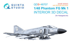 F-4K Phantom FG.1 3D-Printed & coloured Interior on decal paper (Hasegawa) (Small version) (with 3D-