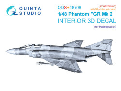 F-4M Phantom FGR.2 3D-Printed & coloured Interior on decal paper (Hasegawa) (Small version) (with 3D