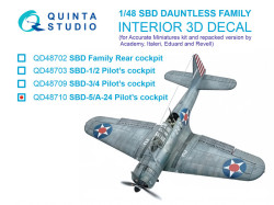 SBD-5 Dauntless/A-24B Banshee Pilots cockpit 3D-Printed & coloured Interior on decal paper (Accu