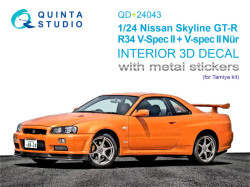 Nissan Skyline GT-R R34 V-Spec II 3D-Printed & coloured Interior on decal paper (Tamiya) (with metal