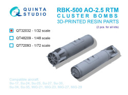 RBK-500 AO-2.5 RTM Cluster Bombs, 2 pcs (for all kits)