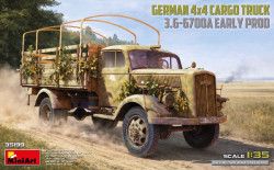 German 3t 4x4 Cargo Truck 3.6-6700A Early Prod.