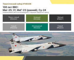 ACRYLIC PAINT SET: SOVIET AIR FORCE AND RUSSIAN AEROSPACE FORCES — SU-24, MIG-23, MIG-25 AND MIG-31
