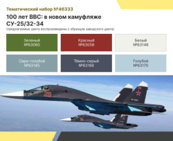 ACRYLIC PAINT SET: RUSSIAN AEROSPACE FORCES — SU-25 AND SU-32/SU-34, NEW CAMOUFLAGE