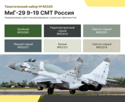 ACRYLIC PAINT SET: RUSSIAN AEROSPACE FORCES — MIG-29SMT (9-19)