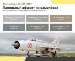 ACRYLIC PAINT SET: SOVIET AIR FORCE AND RUSSIAN AEROSPACE FORCES — AIRCRAFT PANEL EFFECT. PART 1